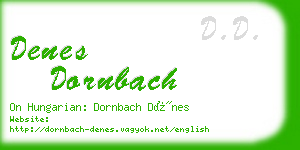 denes dornbach business card